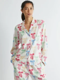 Skinnydip White Multicolour Bow Pyjama Set