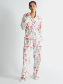 Skinnydip White Multicolour Bow Pyjama Set
