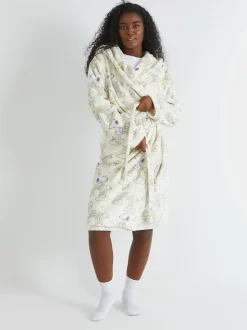 Skinnydip White Peanuts x Skinnydip Snoopy Rainbow Print Dressing Robe