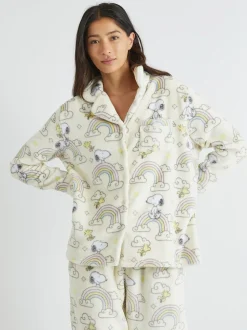 Skinnydip White Peanuts x Skinnydip Snoopy Rainbow Fleece Pyjamas Set