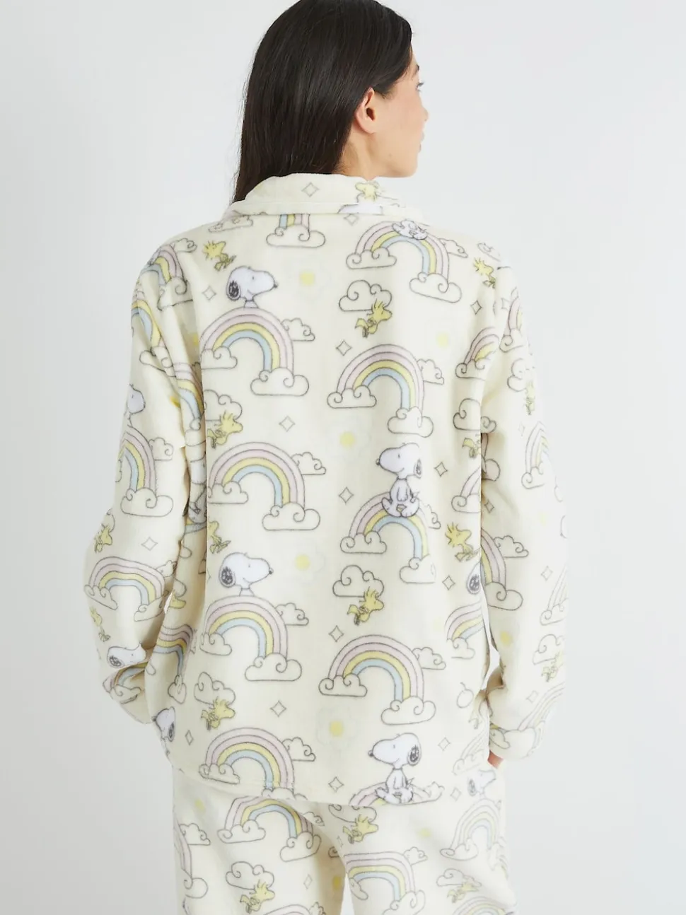 Skinnydip White Peanuts x Skinnydip Snoopy Rainbow Fleece Pyjamas Set