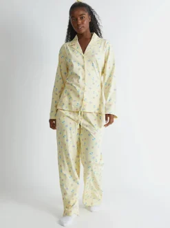 Skinnydip Yellow Yellow Ditsy Fruit Pyjama Set