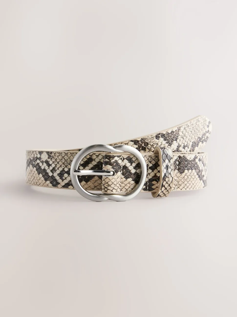 Snake Print Regular PU Belt