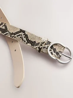 Snake Print Regular PU Belt