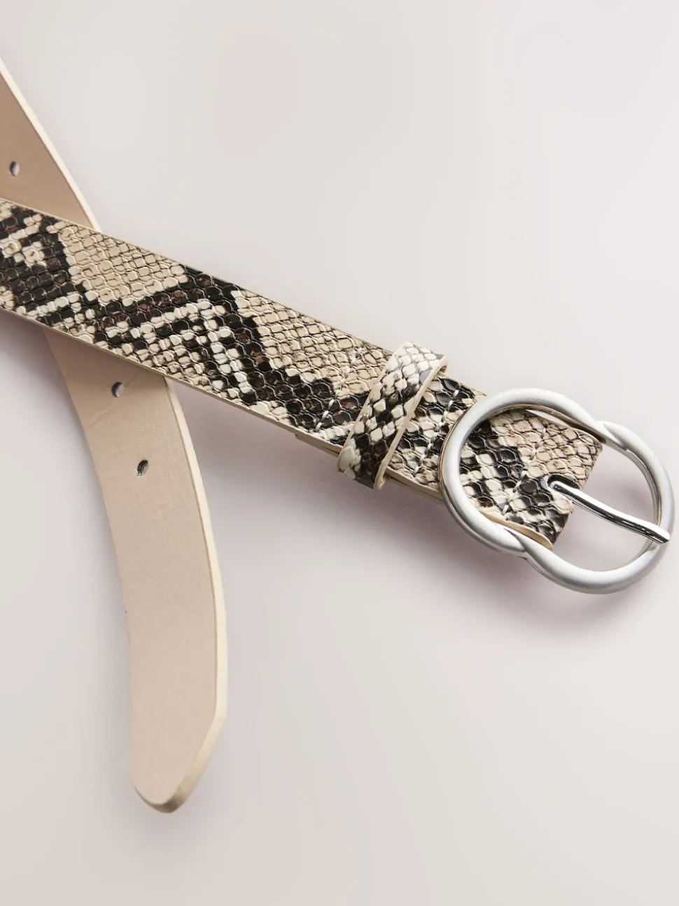 Snake Print Regular PU Belt