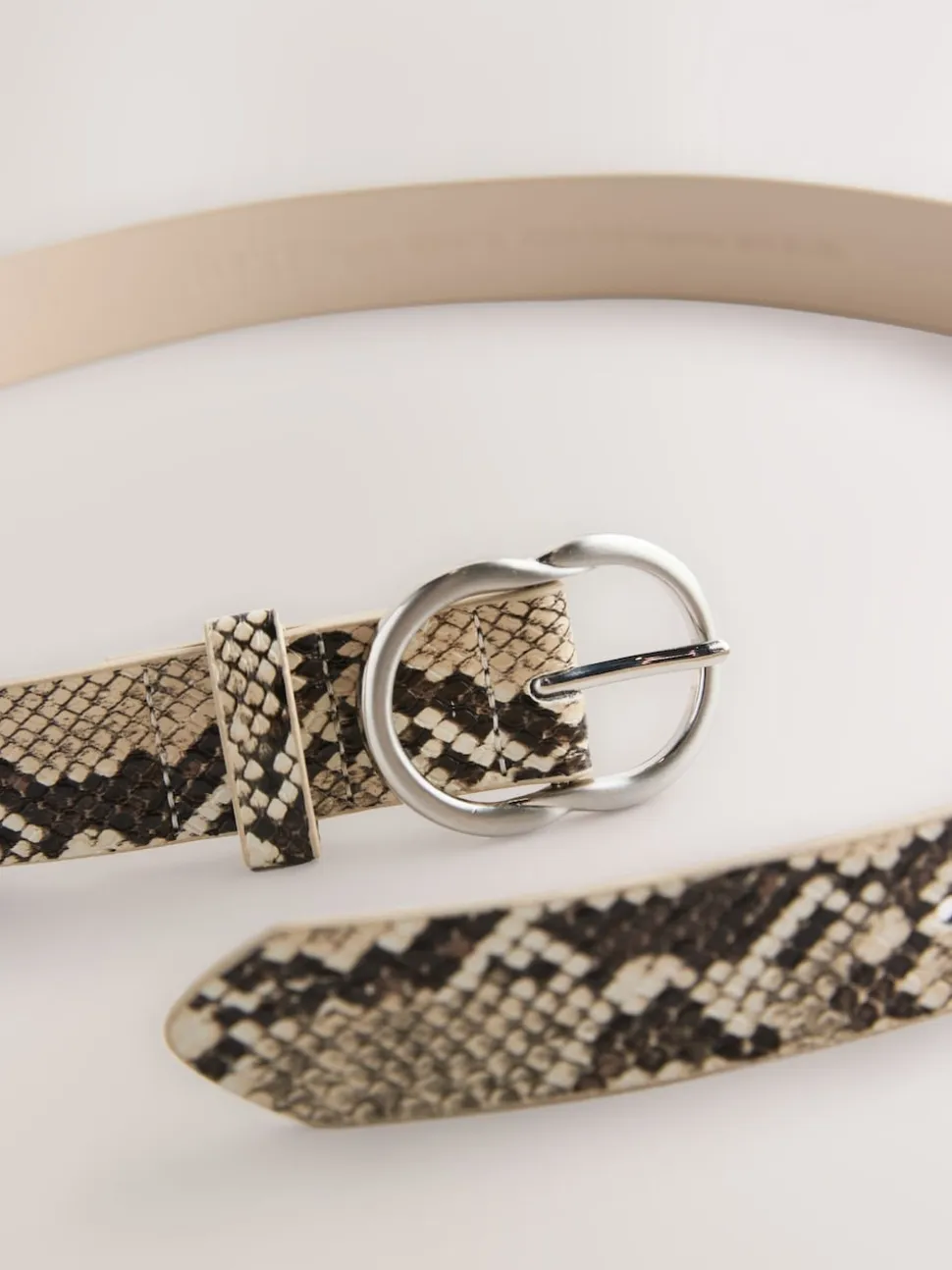 Snake Print Regular PU Belt
