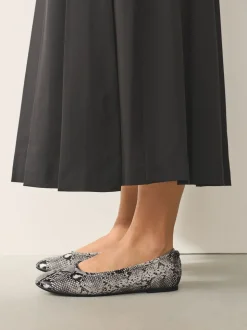Snake Standard/Wide Fit Ballerina Shoes