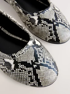 Snake Standard/Wide Fit Ballerina Shoes