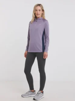 Snowdonia Purple Base Layer Quarter Zip Neck Top