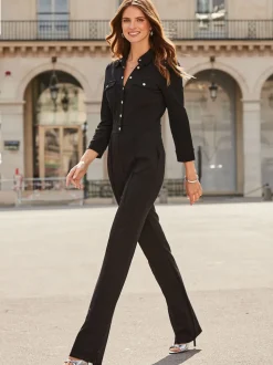 Sosandar Black Utility Pocket Jumpsuit