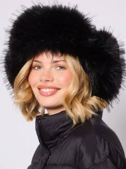 South Beach Green Faux Fur Ski Trapper Hat