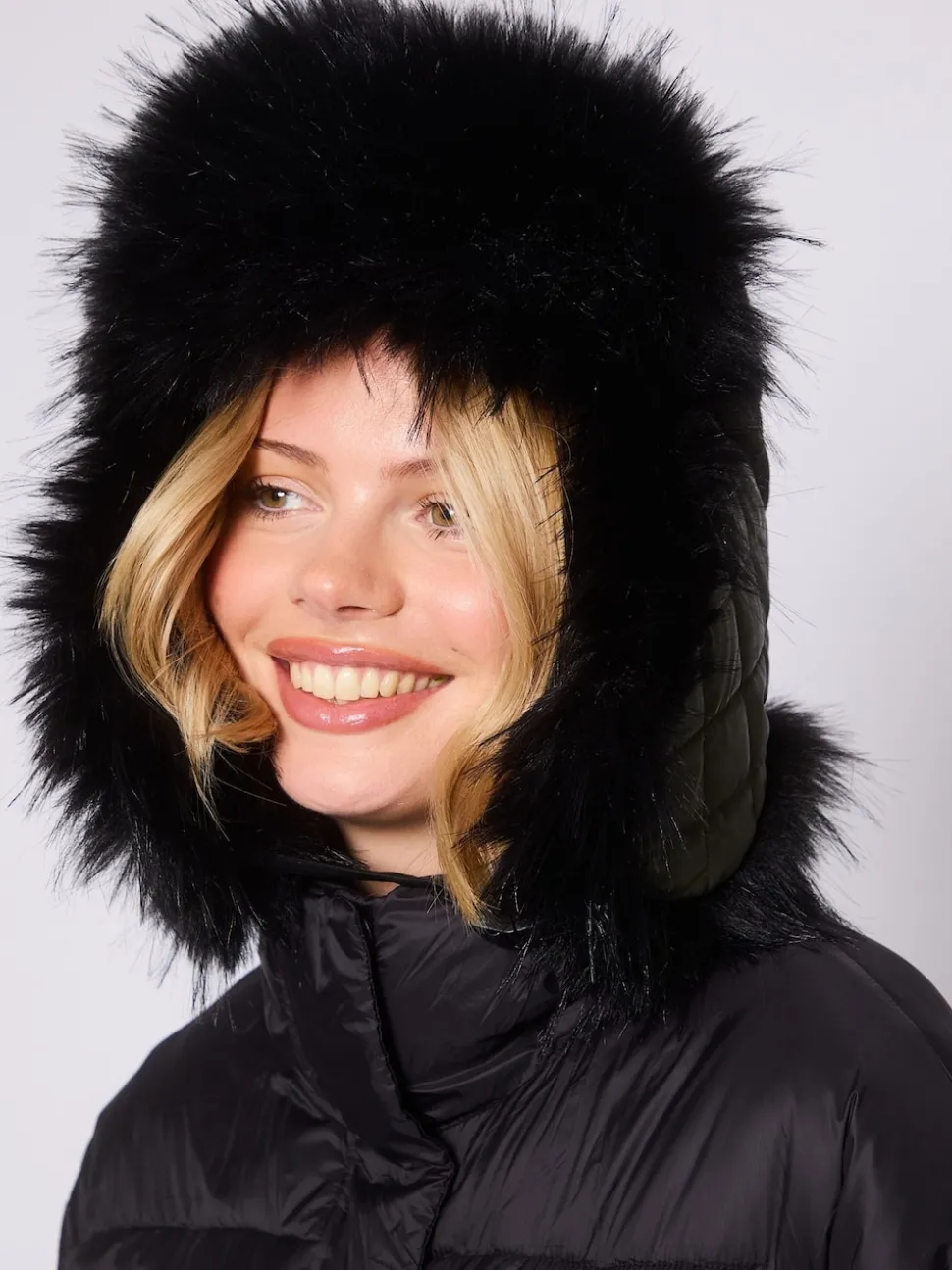 South Beach Green Faux Fur Ski Trapper Hat