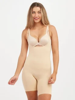 SPANXsculpt™ Seamless Power Open-Bust Mid-Thigh Bodysuit