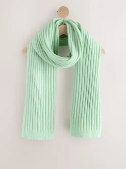 Spearmint Ribbed Ribbed Knit Scarf
