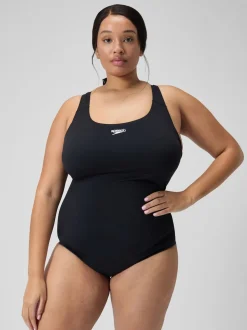 Speedo Black Plus Size Womens Endurance+ Medalist Swimsuit