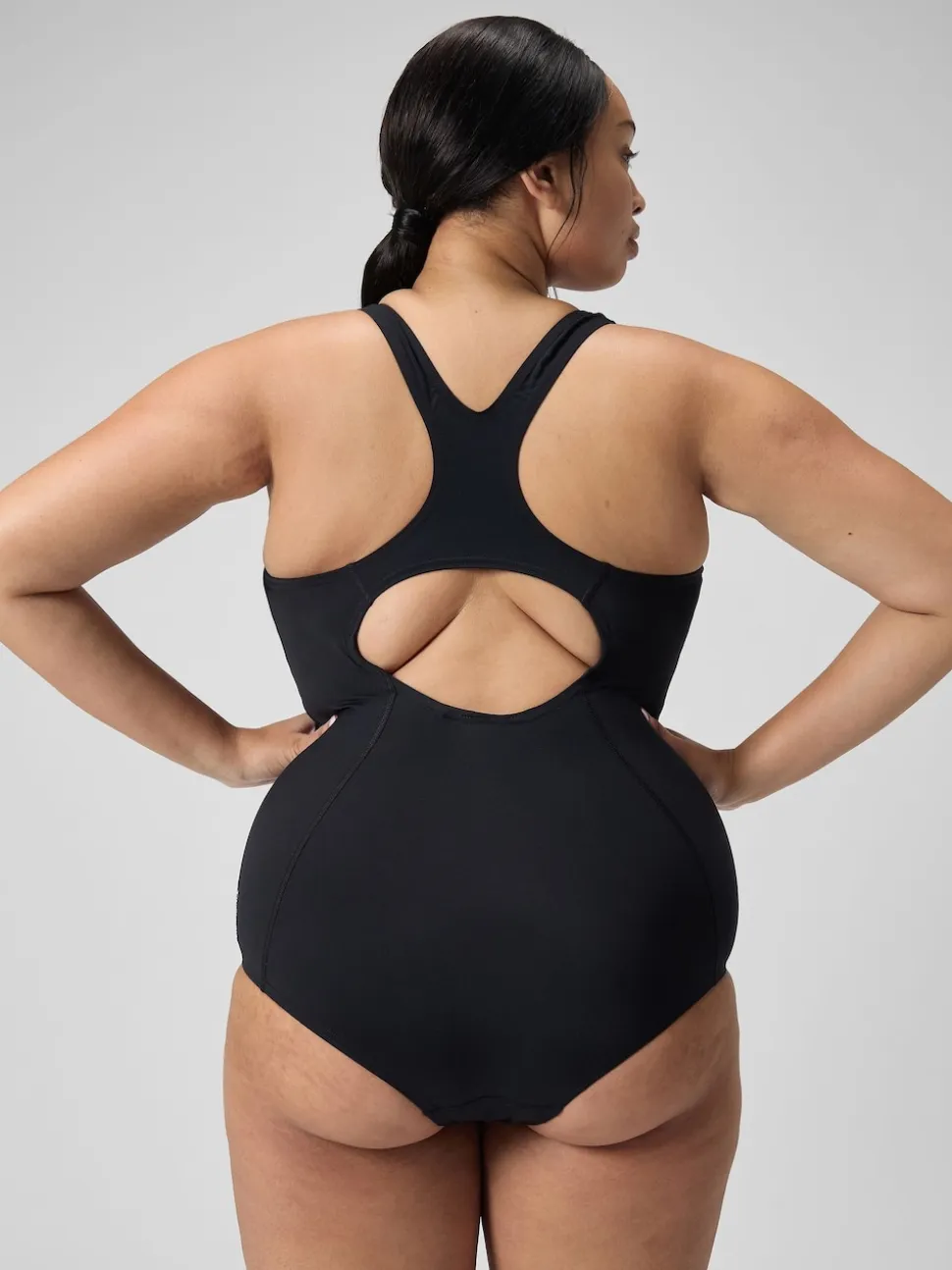 Speedo Black Plus Size Womens Endurance+ Medalist Swimsuit