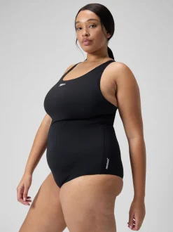 Speedo Black Plus Size Womens Endurance+ Medalist Swimsuit