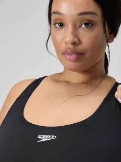 Speedo Black Plus Size Womens Endurance+ Medalist Swimsuit
