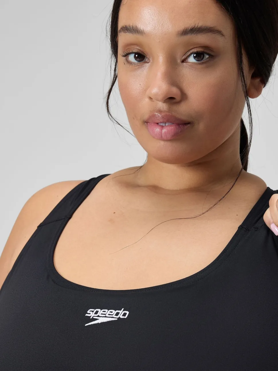 Speedo Black Plus Size Womens Endurance+ Medalist Swimsuit
