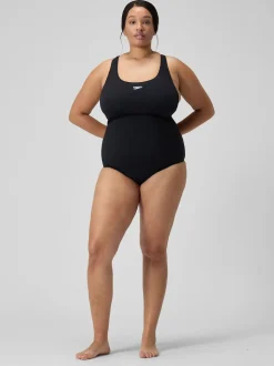 Speedo Black Plus Size Womens Endurance+ Medalist Swimsuit