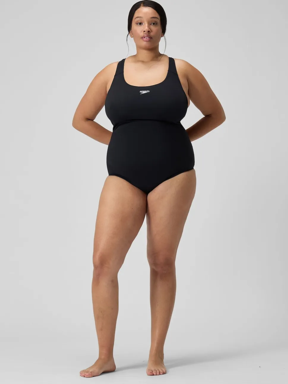 Speedo Black Plus Size Womens Endurance+ Medalist Swimsuit