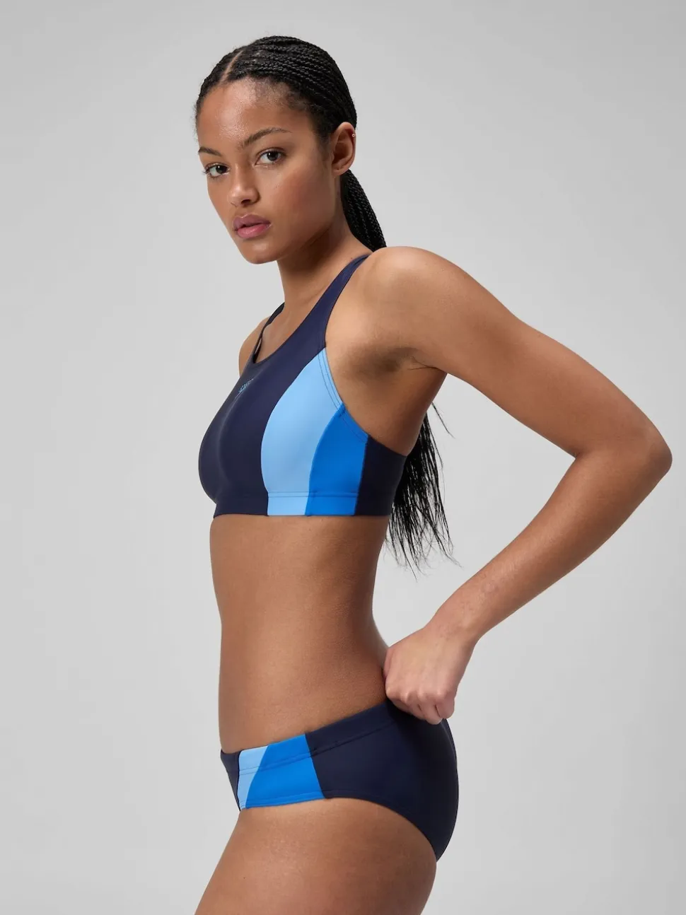 Speedo Blue Colourblock Splice Bikini