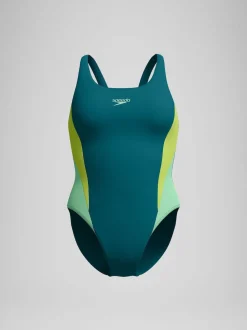Speedo Green Colourblock 2.0 Swimsuit