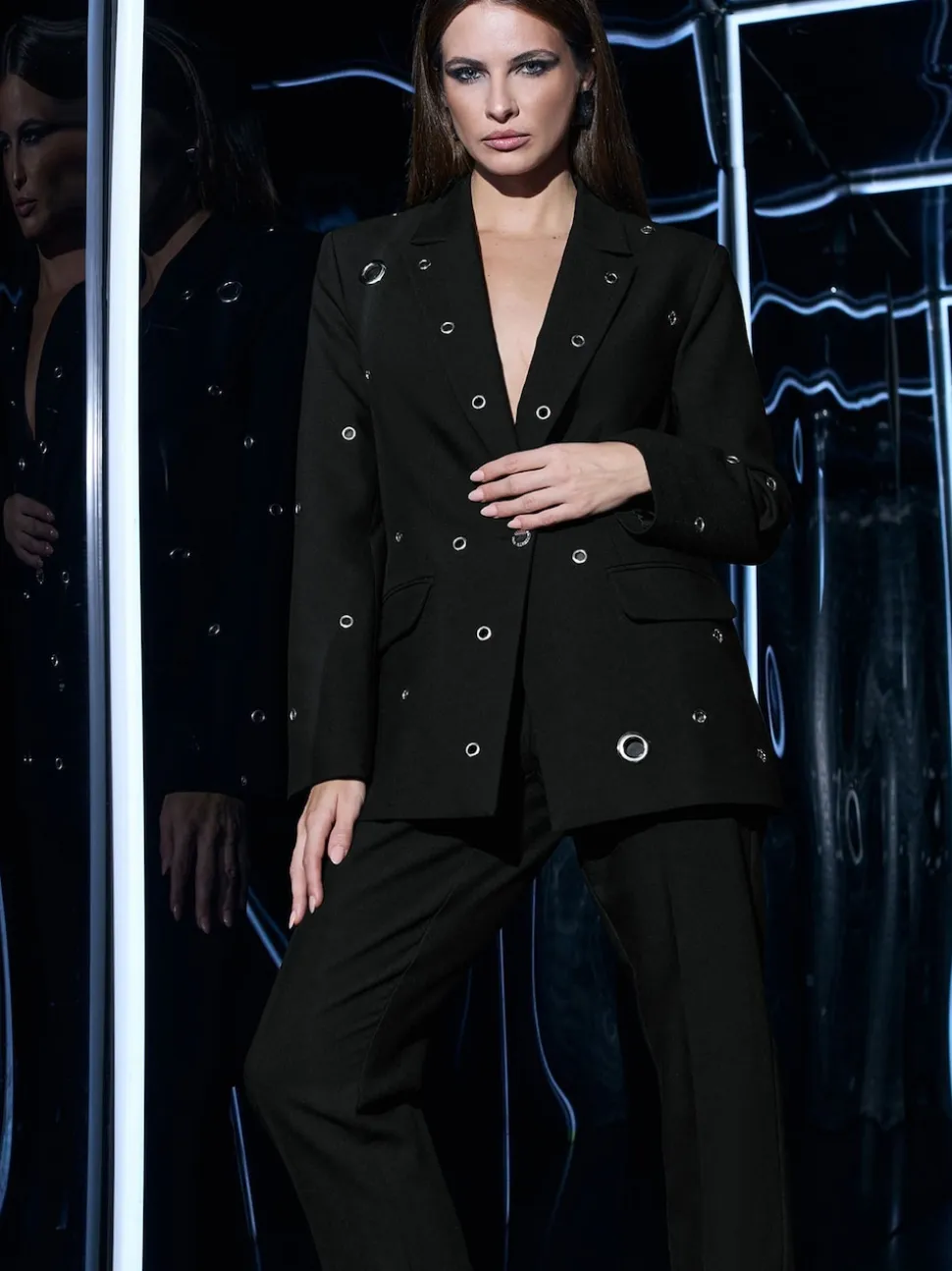 Star by Julien MacDonald Black Eyelet Blazer Jacket