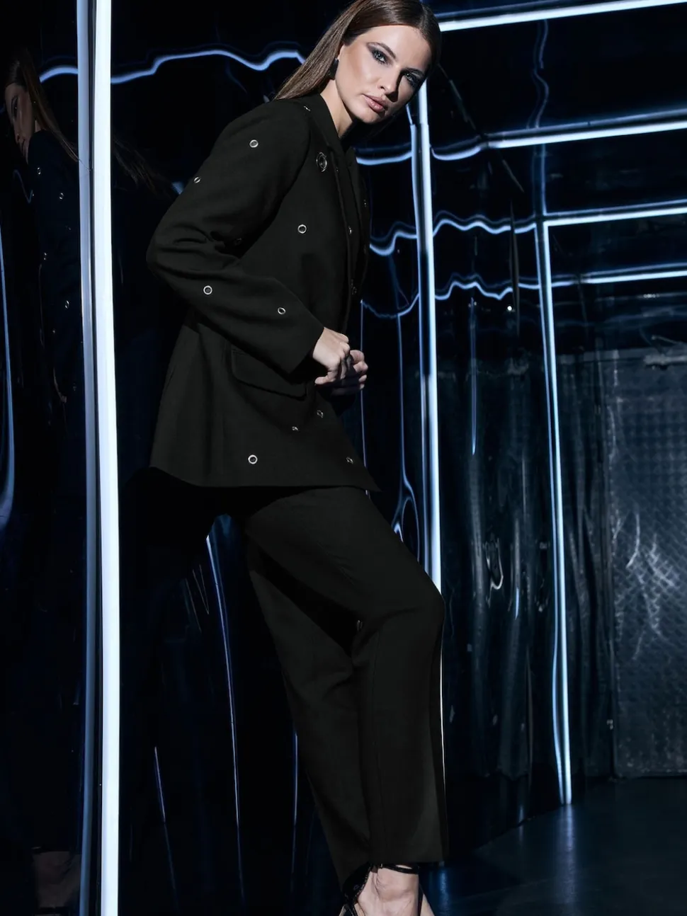 Star by Julien MacDonald Black Eyelet Blazer Jacket