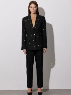 Star by Julien MacDonald Black Eyelet Blazer Jacket