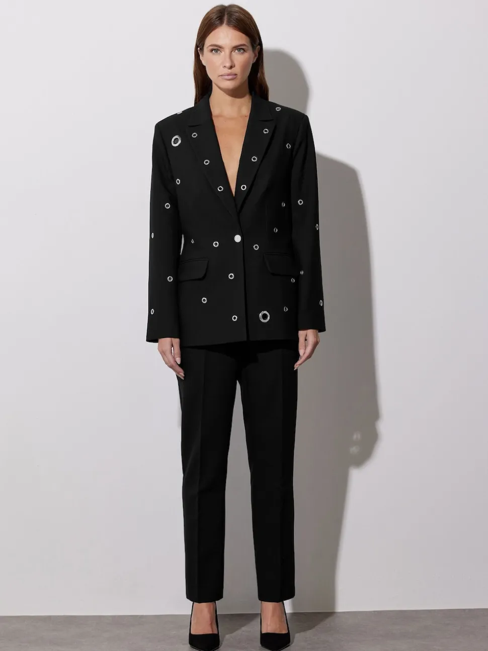Star by Julien MacDonald Black Eyelet Blazer Jacket