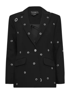 Star by Julien MacDonald Black Eyelet Blazer Jacket