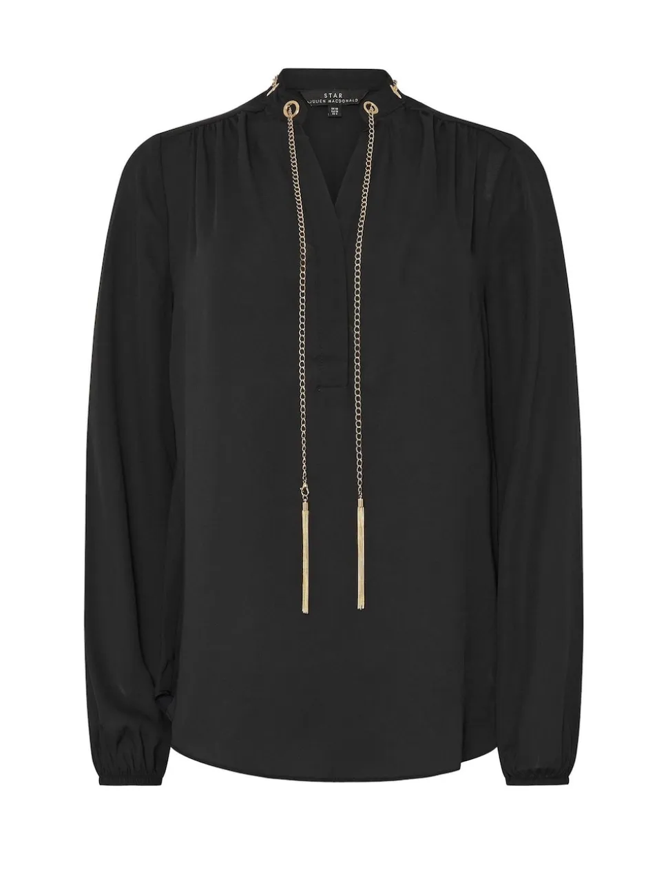 Star by Julien MacDonald Black Chain Detail Blouse
