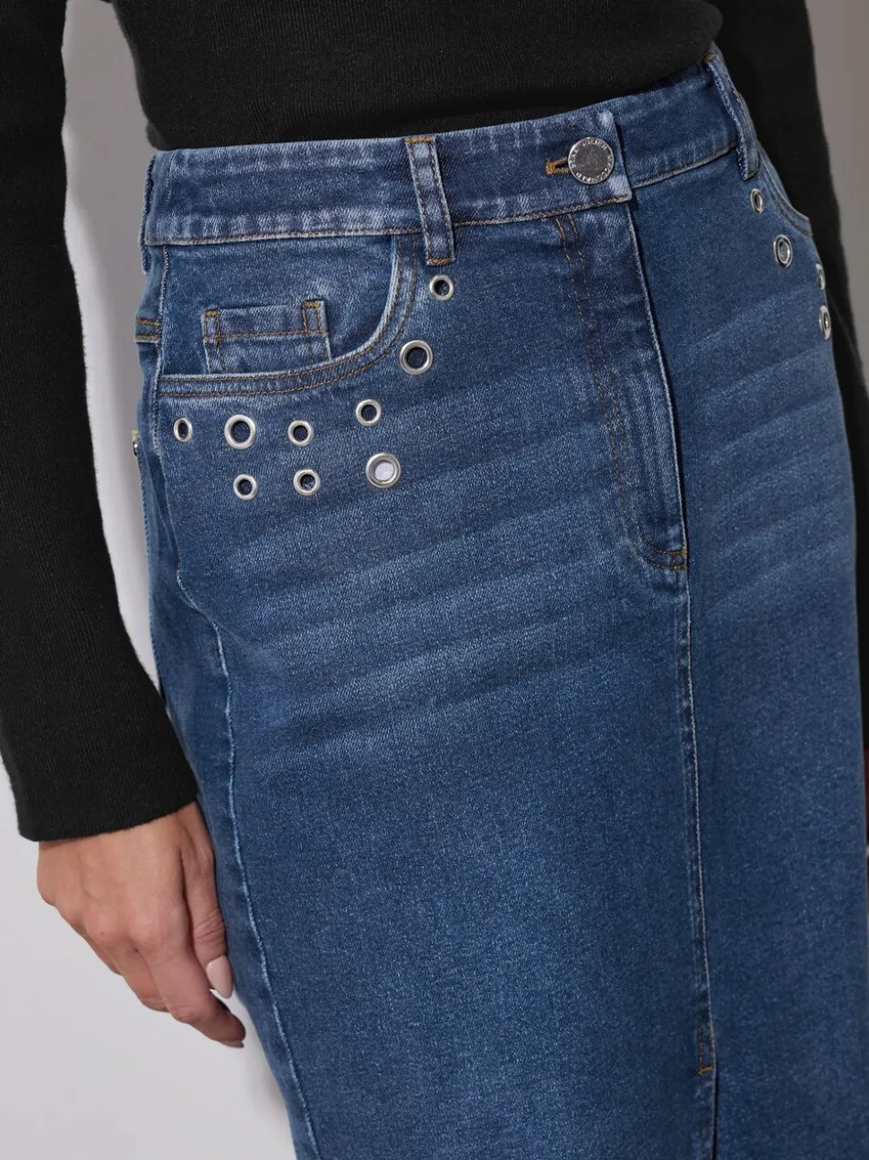 Star by Julien MacDonald Blue Eyelet Skirt