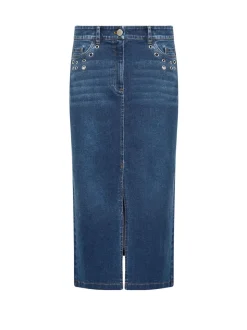 Star by Julien MacDonald Blue Eyelet Skirt
