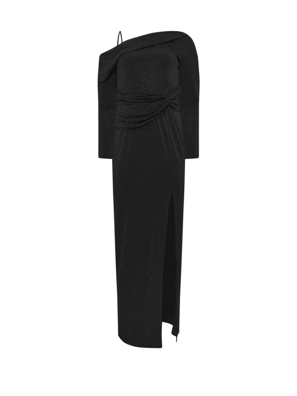 Star by Julien MacDonald Black Diamante One Shoulder Maxi Dress