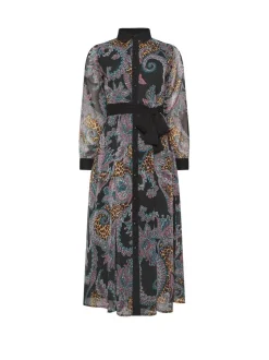 Star by Julien MacDonald Black Paisley Print Shirt Dress