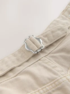 Stone Boyfriend Hourglass Wide Leg Mid Rise Turn Up Jeans