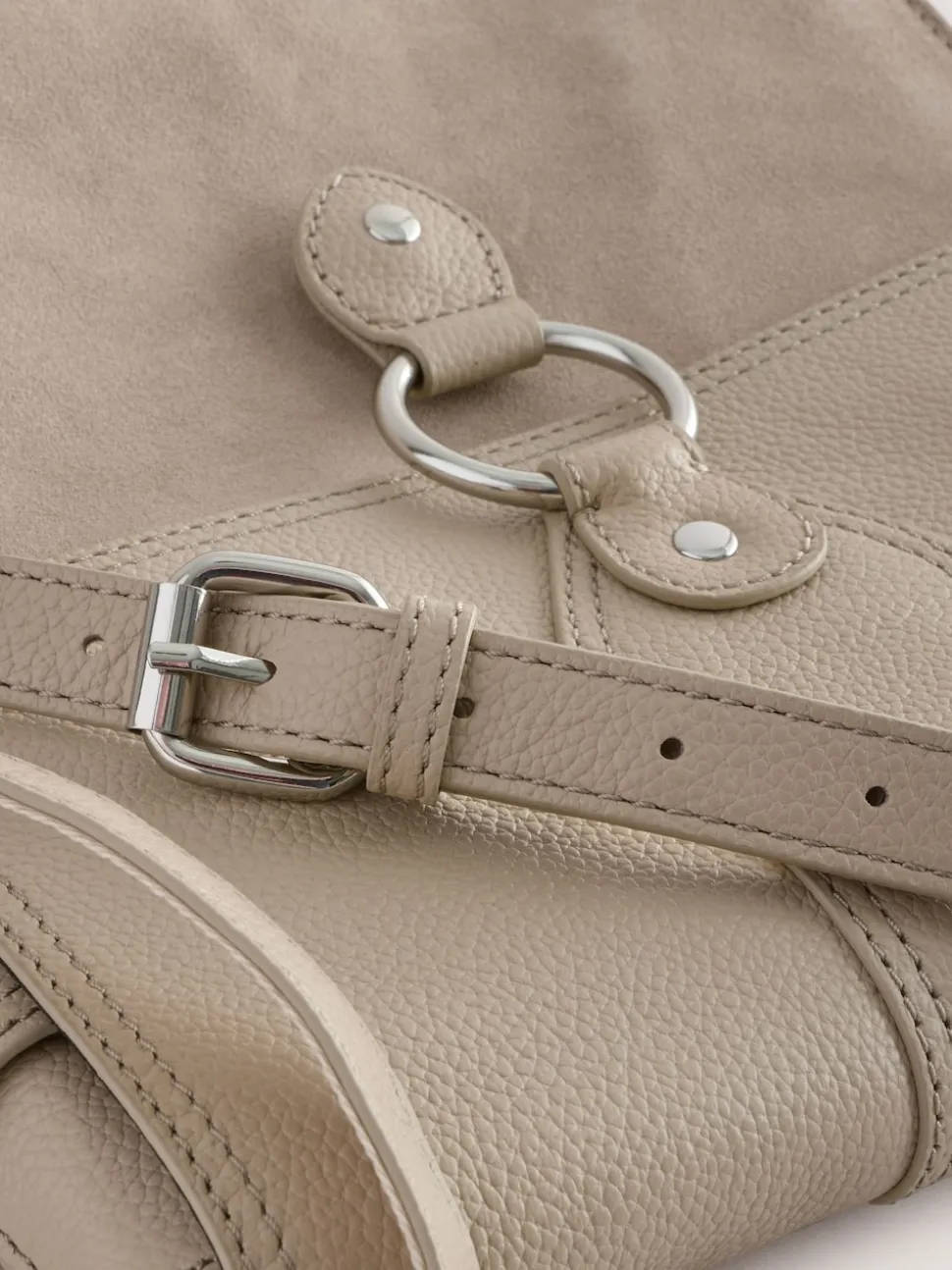 Stone Leather Pocket Messenger Bag