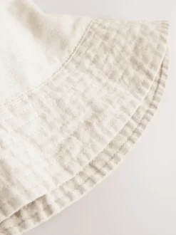 Stone Linen Blend Bucket Hat