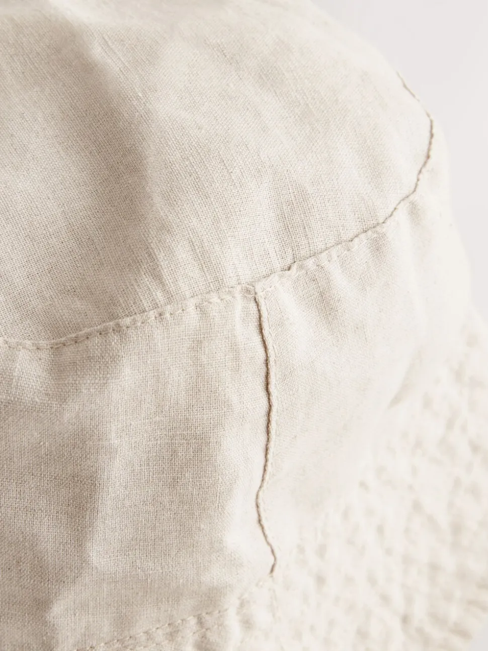 Stone Linen Blend Bucket Hat