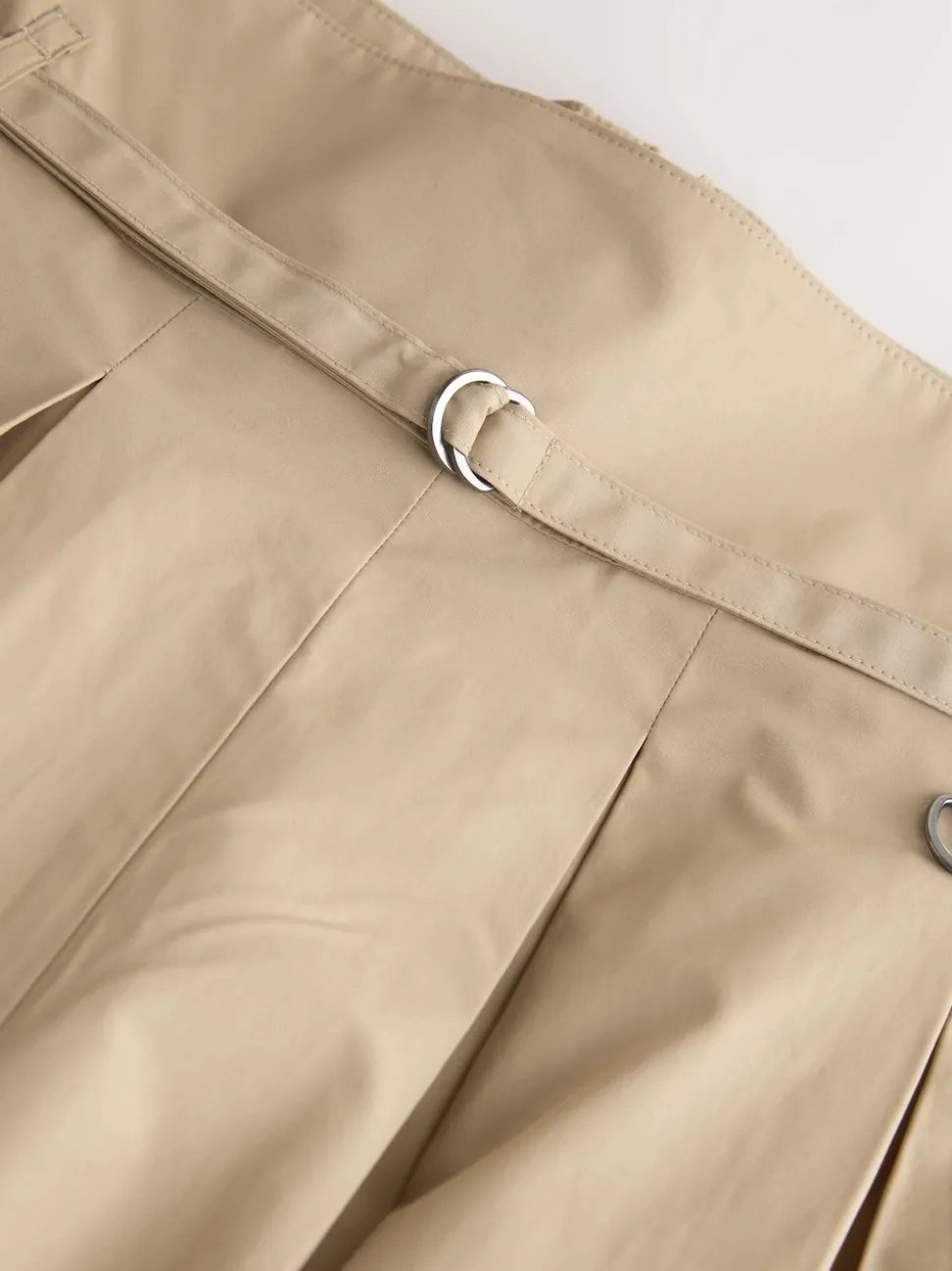 Stone Pleated Midi Skirt