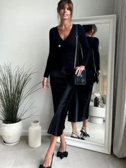 Style Cheat Black 2 In 1 Maxi Dress