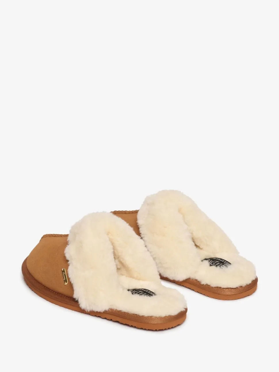 Superdry Brown Faux Suede Mule Slippers