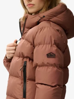 Superdry Brown Hooded Sports Puffer Jacket
