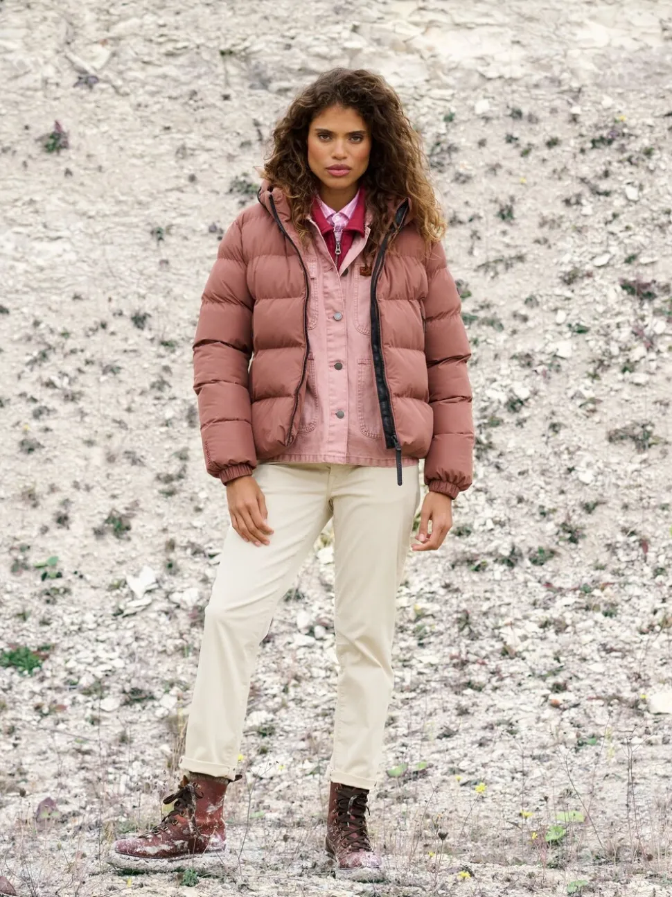 Superdry Brown Hooded Sports Puffer Jacket