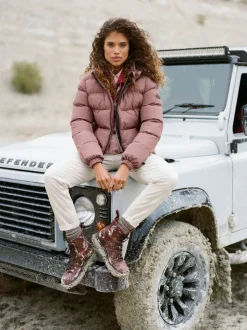 Superdry Brown Hooded Sports Puffer Jacket