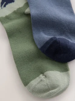 Swan Scene Warm Handle Cotton Ankle Socks 2 Pack