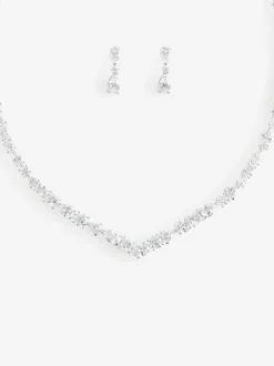 Swarovski Silver Mesmera Mixed Cuts Rhodium Plated Jewellery Set