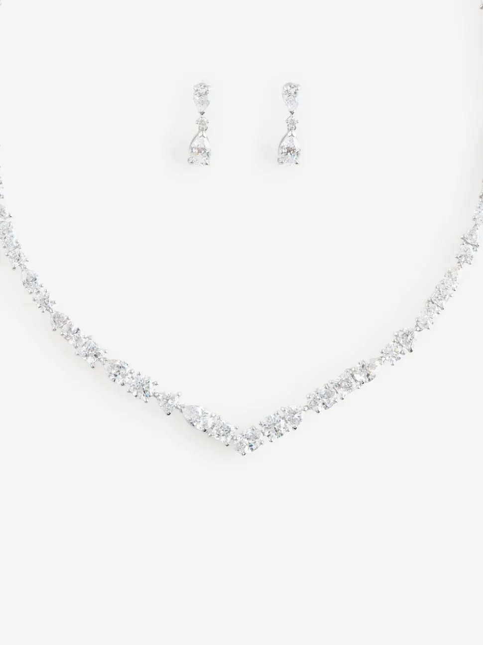 Swarovski Silver Mesmera Mixed Cuts Rhodium Plated Jewellery Set